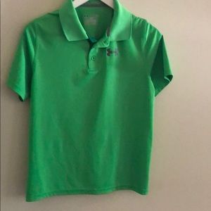 Under Armour Green YOUTH XL Polo Dry Fit Material